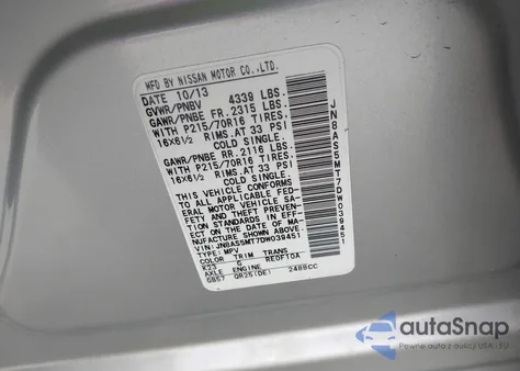 2013 Nissan Rogue S from USA, damaged, VIN JN8AS5MT7DW039451